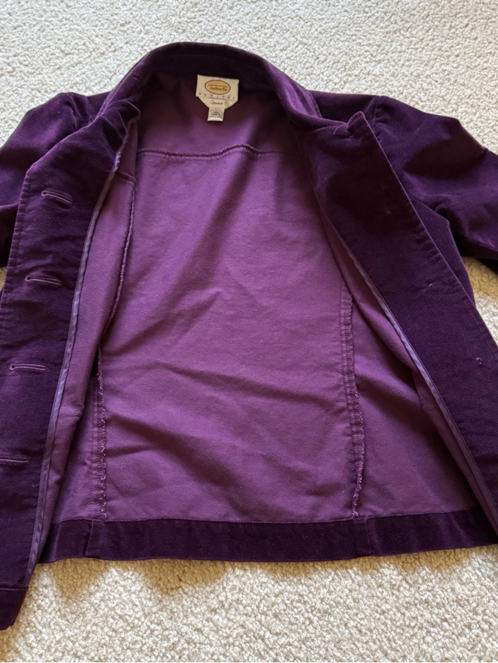 Vintage Talbots velvet jacket - Picture 7 of 11